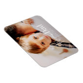 Magnet Flexible Superbe Papa depuis 20XX Moderne Simple Photo Élég (Côté Droit)