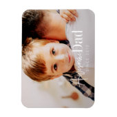 Magnet Flexible Superbe Papa depuis 20XX Moderne Simple Photo Élég (Vertical)