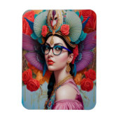 Magnet Flexible Superbe princesse avec lunettes (Vertical)