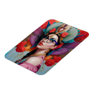 Magnet Flexible Superbe princesse avec lunettes