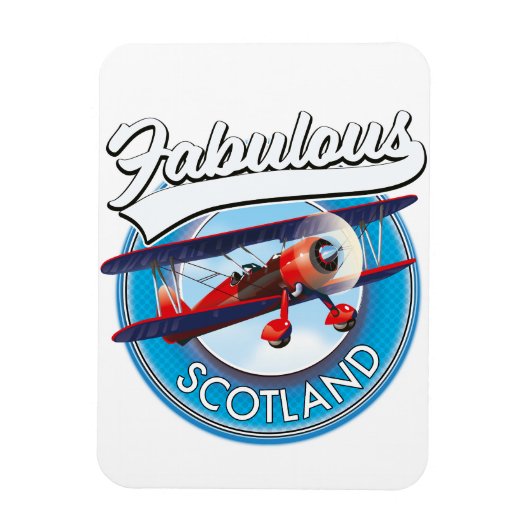 Magnet Flexible Superbe Scotland style rétro patch voyage (Vertical)