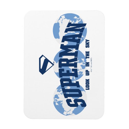 Magnet Flexible Superman dans le monde (Vertical)