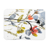 Magnet Flexible Superposition de fleurs - Aquarelle Fleurs et tige (Horizontal)