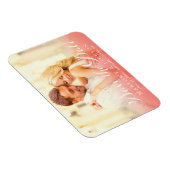 Magnet Flexible Superposition de texte de photo de script corail E (Côté Droit)