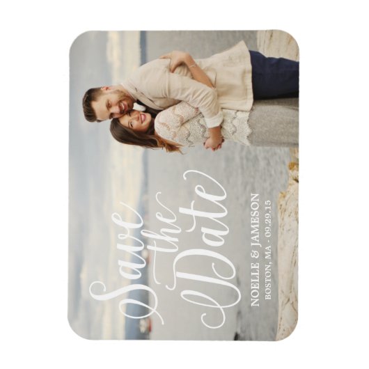 Magnet Flexible Superposition en lettres blanches | Enregistrer l' (Vertical)