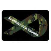 Magnet Flexible Support Nos Troupes Camo Vert Ribbon magnétique (Horizontal)