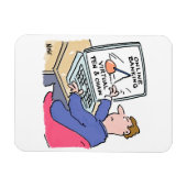 Magnet Flexible Sur Computer Online Banking Drôle Cartoon (Horizontal)