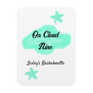 Magnet Flexible Sur un nuage neuf nuages pastel vert étoile bachel