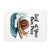 Magnet Flexible Surf À Votre Propre Pace Funny Surfing Snail (Horizontal)