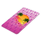 Magnet Flexible Surf et fleurs d'Hibiscus (Côté Gauche)