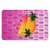Magnet Flexible Surf et fleurs d'Hibiscus (Horizontal)