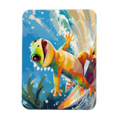 Magnet Flexible Surf Gecko Riding Les Vagues (Vertical)
