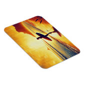 Magnet Flexible Surfeuse au coucher du soleil (Côté Droit)