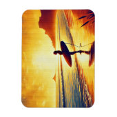 Magnet Flexible Surfeuse au coucher du soleil (Vertical)