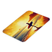 Magnet Flexible Surfeuse au coucher du soleil (Côté Gauche)