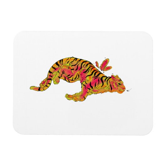 Magnet Flexible Surreal Neon Tiger (Horizontal)