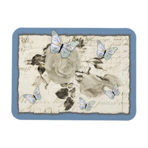 Magnet Flexible SW Rose et papillons