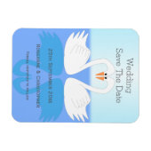 Magnet Flexible Swans Design Wedding Enregistrer La Date (Horizontal)