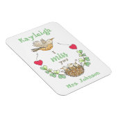 Magnet Flexible Sweet Little Birds Je Vous Manque Professeur (Côté Droit)