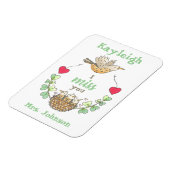 Magnet Flexible Sweet Little Birds Je Vous Manque Professeur (Côté Gauche)