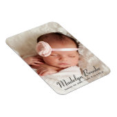 Magnet Flexible Sweet Script Baby Girl Photo Faire-part de naissan (Côté Droit)