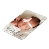 Magnet Flexible Sweet Script Baby Girl Photo Faire-part de naissan (Côté Gauche)