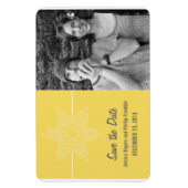 Magnet Flexible Sweet Snowflake Enregistrer l'aimant Date, Jaune (Vertical)