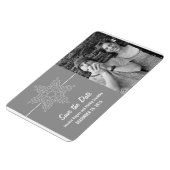 Magnet Flexible Sweet Snowflake Enregistrer l'aimant de date, gris (Côté Gauche)