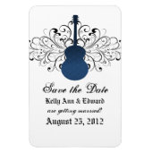 Magnet Flexible Swirls Guitare Enregistrer l'aimant de date, bleu (Vertical)