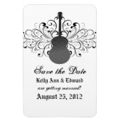 Magnet Flexible Swirls Guitare Enregistrer l'aimant de date, gris (Vertical)