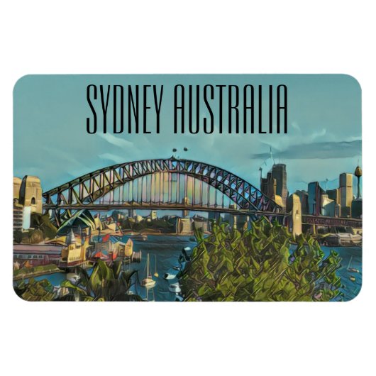Magnet Flexible sydney skyline australie (Horizontal)