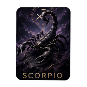 Magnet Flexible Symbole astrologique céleste Scorpion Zodiaque Sco