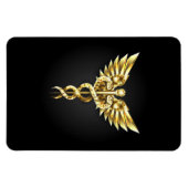 Magnet Flexible Symbole caducee polygonal or (Horizontal)