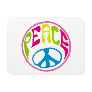 Magnet Flexible SYMBOLE DE LA PAIX Hippie
