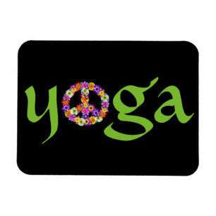 Magnet Flexible SYMBOLE DE LA PAIX Yoga Floral