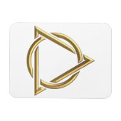 Magnet Flexible Symbole de la Sainte Trinité "3D" d'or (Horizontal)