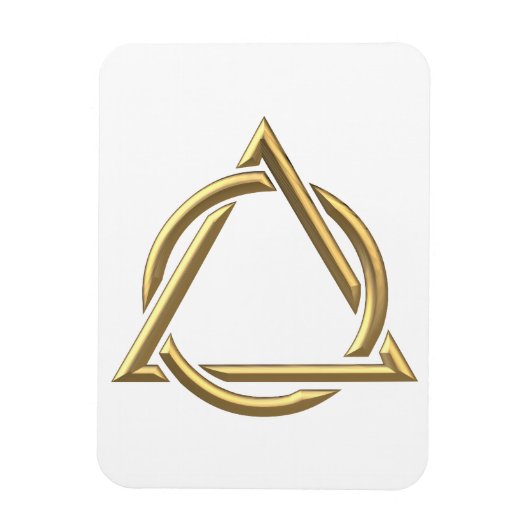 Magnet Flexible Symbole de la Sainte Trinité "3D" d'or (Vertical)