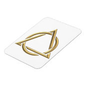Magnet Flexible Symbole de la Sainte Trinité "3D" d'or (Côté Gauche)