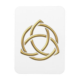 Magnet Flexible Symbole de la Sainte Trinité "3D" d'or 2