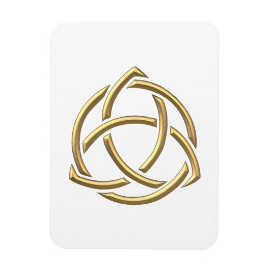 Magnet Flexible Symbole de la Sainte Trinité "3D" d'or 2 (Vertical)