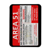 Magnet Flexible Symbole de la zone 51 (Vertical)