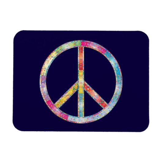 Magnet Flexible SYMBOLE DE PAIX Coloré (Horizontal)
