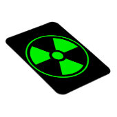 Magnet Flexible Symbole de rayonnement radioactif nucléaire en ver (Côté Droit)
