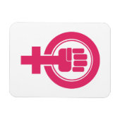 Magnet Flexible Symbole de résistance de la main des femmes (Horizontal)