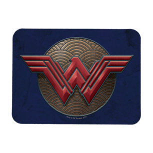 Magnet Flexible Symbole de Wonder Woman sur les cercles concentrés