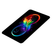 Magnet Flexible Symbole d'infini avec plume arc-en-ciel (Côté Gauche)