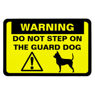 Magnet Flexible Symbole drôle Chihuahua Garde Chien Avertissement 