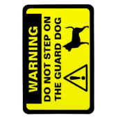 Magnet Flexible Symbole drôle Chihuahua Garde Chien Avertissement  (Vertical)