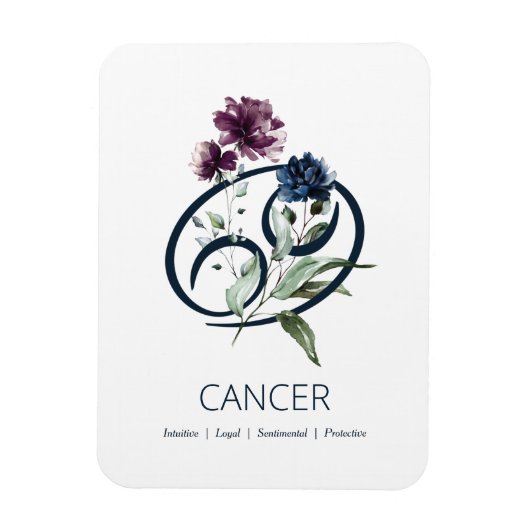 Magnet Flexible Symbole du cancer du zodiaque (Vertical)