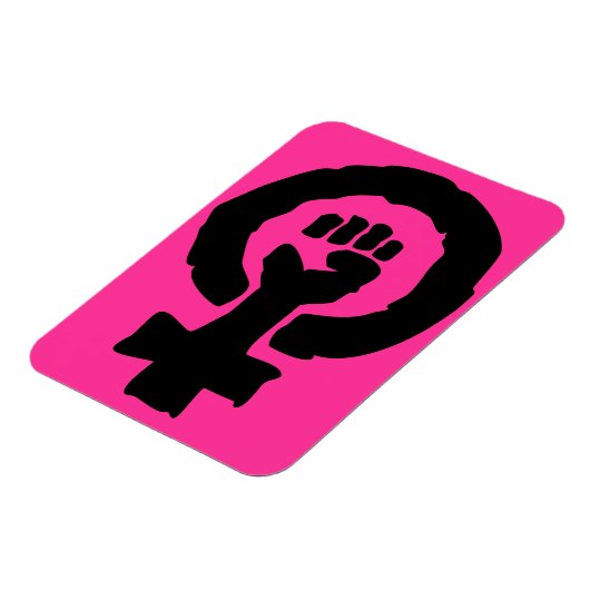 Magnet Flexible Symbole féminin universel Main solidaire Hot Pink (Côté Gauche)